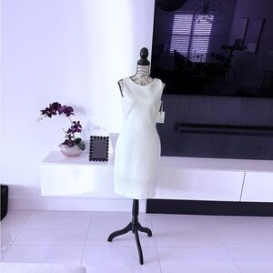 Calvin Klein White Asymmetrical Dress